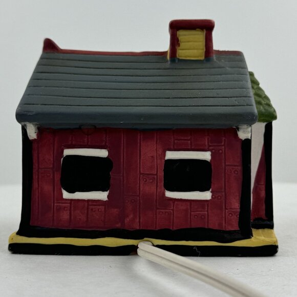 1998 Dickens Collectables Sugar Creek County Railroad Station Lighted Christmas - Picture 9 of 16